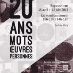 Affiche de l'exposition "20 ans, 20 mots, 20 œuvres, 20 personnes"
