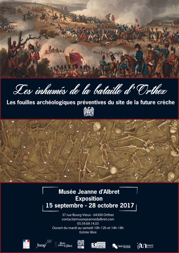 Affiche exposition temporaire fouilles archéologiques Orthez