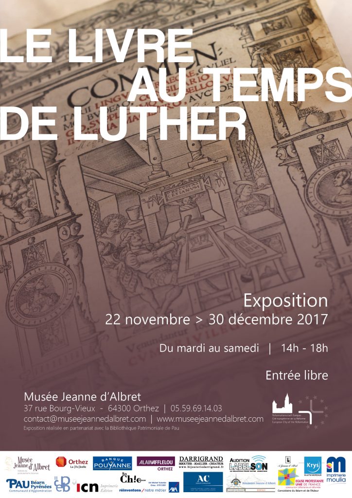Affiche de l'exposition temporaire "Le Livre au temps de Luther"