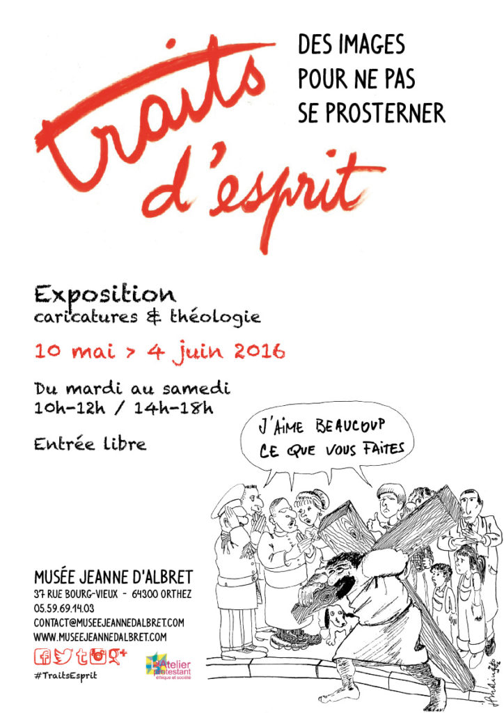 Affiche exposition temporaire caricatures