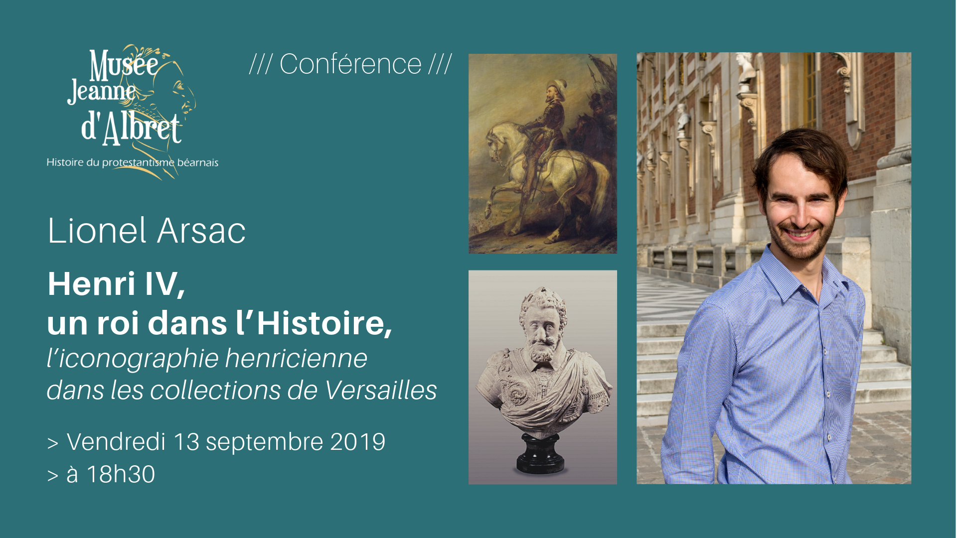 Affiche conférence de Lionel Arsac sur Henri IV
